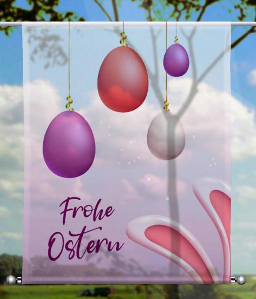 Ostern in flieder, Scheibenhänger eckig